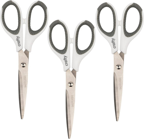 SINGER 6-1/2 inch Craft Scissors with Comfort Grip, Set of 3...