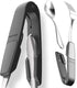 As seen on SHARK TANK - Turn eating utensils into versatile tongs (1-Pack, Black)...