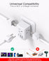 Switzerland Travel Plug Adapter, Swiss Outlet Adapter with 3 Outlets 3 USB Charging Ports(1 USB C), Type J Power Adapter, Travel Essentials US to ...