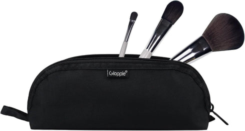 Gloppie Makeup Brush Holder Travel, Small Make Up Brush Organizer Pouch - Make Up Brush Traveling Case Portable Cosmetic Pouch, Holds 10 Brushes, ...