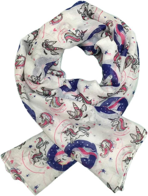 Best Trendy Choices Unicorn Scarf - Long Lightweight Wrap, Rainbow Print Pattern for Women...
