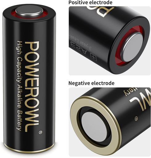 POWEROWL High Capacity A23 Batteries 6 Pack, Premium Alkaline 21/23 23A 12V Battery...