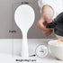 2 Pcs Plastic Rice Paddle,Non Stick Standing Rice Spoon Scooper Spatula,Heat Resistant Rice Cooker Spoon (White)...