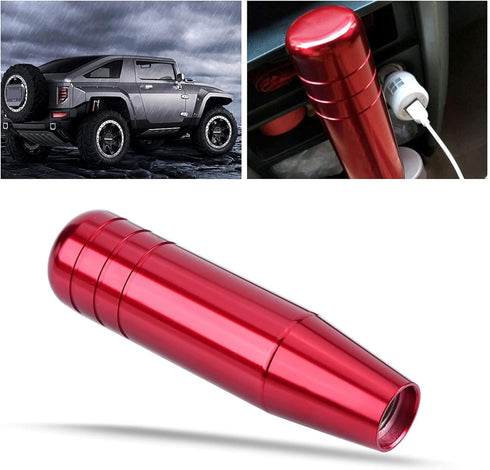 YOUTHINK g920 Shift knob 13cm, Universal Aluminum Alloy Car Manual Gear Shift Knob Handle Shifter Lever 13cm Black (Red)...