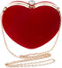 Women Heart Shaped Handbag Mini Clutch Chain Purse Chic Shoulder Bag Evening Tote...