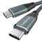 Twozoh USB C to USB C 3.2 Gen 2 Cable 20Gbps Data Transfer 100W PD Fast Charging 4K Video Output Monitor Cord (10FT, Grey)...
