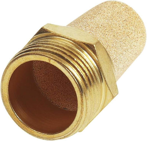 Quickun Air Pneumatic Mufflers, 1/4" Male Thread Sintered Bronze Exhaust Muffler Silencer (Pack of 10)...