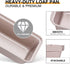 HONGBAKE Mini Loaf Pan for Baking Bread, Nonstick Small Banana Bread Tins Set of 3, 6 x 3.3 x 2 In Tiny Carbon Steel Meatloaf Pan - Rose Gold...