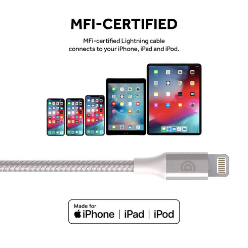 Griffin Premium USB-C to Apple Lightning Cable | Compatible with Apple Lightning - 5FT, Silver......