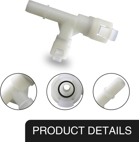 Pack-2 Car T-connector Three-way Cooling Water Pipe Joint, Replacement Parts 15055343 15055342, Heater Inlet Hose Fitting, Compatible with Select ...