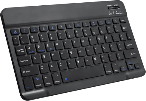 Ultra-Slim Bluetooth Keyboard Compatible with iPad, iPad Air, iPad Pro, iPad Mini, Wireless Keyboard Compatible with Tablet, Apple iPhone, MAC, La...