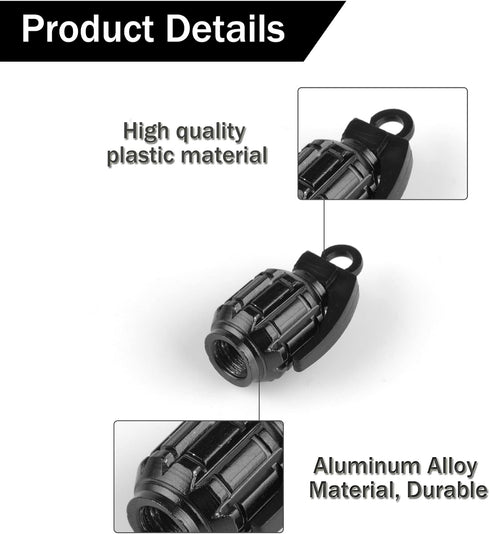 SINGARO Aluminum Tire Valve Cap, Car Tire Waterproof and Dustproof Valve Stem Cover Accessories, Universal for SUV, Car, Bike and Motorcycle (4PCS...