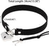 Openable Heart Lock Charm 0.66" Width Simulated Leather Cloth Choker...