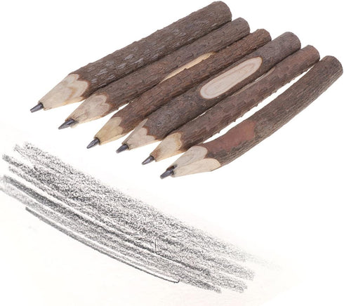 NUOBESTY Wood Branch Pencil Supplies 30 pcs Natural Retro Twig Rustic Pencils Tree Branch Office Gifts for Wooden Pencil Cm Bark Bark Pencils Bran...