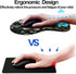 Ergonomic Mouse Pad with Wrist Support, Cute Mouse Pads with Non-Slip PU Base for Home Office Working Studying Easy Typing & Pain Relief Black Flo...