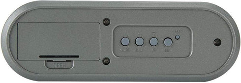 Electronic Pencil Cup, Backlight Calendar Snooze Pen Stationery Storage Holder Multifunctional Desk Clock Digital Screen Alarm with LCD Display Th...