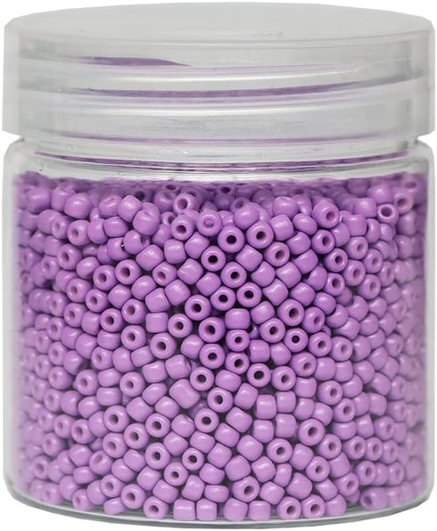 Purple Color 3mm Seed Beads About 4000pcs/110gms in Box 8/0 Glass Seed Beads for Jewelry Makings (Purple -Size 3mm)...