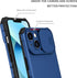 for iPhone 14 Case with Slide Camera Cover, ArmourSilicone TPU Bumper Tough PC Cover with Bulit in Kickstand, Military Shockproof Absorption Prote...