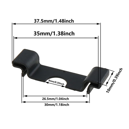 30PCS 35MM DIN Rail Cut out Protector DIN Rail End Cap Protector Black Terminal Block Suitable for 35MM DIN Rail End Mounting and Industrial Autom...