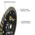 GRAFF 7 Inch Diamond Blade for Angle Grinder - Diamond Cutting Wheel for Cutting Stone, Marble, Granite, Brick, Masonry, Paving Flag, Concrete - T...