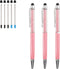 Ballpoint Pens 3 pcs 2 in 1 Bling Crystal Diamond Pen Capacitive Touch Screen Stylus with Replacement Refills Black Blue Ink Rubber Tips for iPhon...