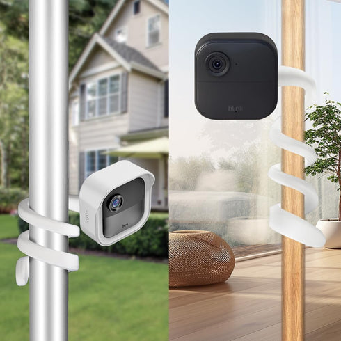 All-New Flexible Twist Mount Compatible with Blink Outdoor (4th &3rd Gen), Weather Proof Protective Housing with Blink Sync Module Wall Mount (Whi...