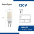 Feit Electric 50-Watt Equivalent, T4 LED Light Bulb, GY6.35 Bi-Pin Base, Dimmable, 3000k Warm White,120V for Chandeliers and Décor Light Fixtures,...