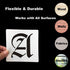 3 Inch Alphabet Letter Stencils for Painting - 70 Pack Old English Letter and Number Stencil Templates with Signs for Painting on Wood, Reusable L...