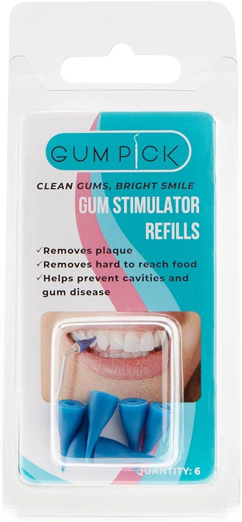 Durable Rubber Toothpick Dental Gum Massager & Stimulator - Premium Quality Gum Rubber Tip Refill for Proper Oral Care - Promotes Healthy Gums & S...