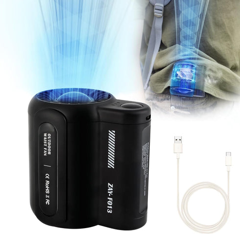 Portable Waist Fan, Cool Clip Fan Under Shirt Fan, Portable Waist Clip Fan, Handheld Mini Cooling Fan, Powerful Personal Portable Fan, Wearable Pe...