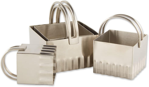 RSVP International Endurance Biscuit Cutters, Rippled Square Set of 4, Stainless...