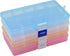 4 Pcs 15 Grids 6.85 Inch x 3.85 Inch Adjustable Small Removable Clear Plastic Jewelry Organizer Divider Storage Box Jewelry Earring Tool Container...
