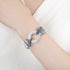 UNY Popcorn Chain Center Circle Pave Stone Unique Bracelet Magnetic Claps Designer Inspired Jewelry...