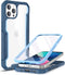ANSHOW for iPhone 12/12 Pro Case, 360 Full Body Rugged Case with Built-in Screen Protector, Hard PC Clear Back with Soft Silicone Bumper, Wireless...