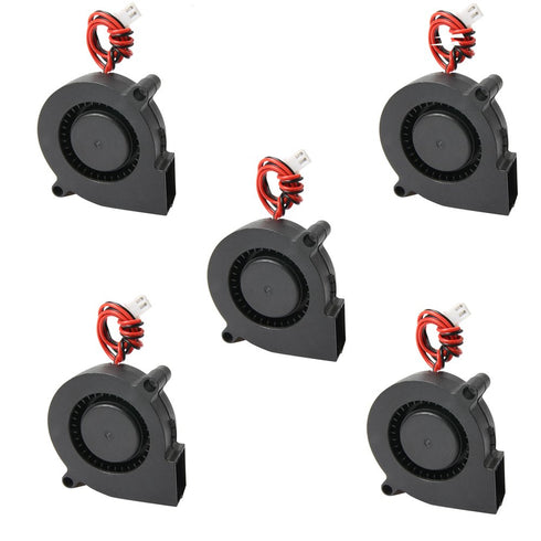 5Pcs Black Brushless DC Cooling Blower Fan 5015S 5V 0.1-0.3A 50x15mm...