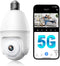 5GHz Light Bulb Security Camera Outdoor Waterproof,Light Socket Security Camera Outdoor, Wireless Bulb Camera,Full Color Night Vision, TwoWay Dial...
