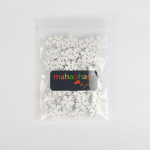 Mahaohao White Snowflake Buttons Assorted Holiday Collection Snowflakes Buttons Embellishments...