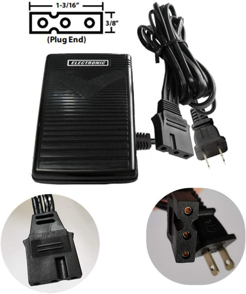 HONEYSEW Sewing Machine Foot Pedal – Variable Speed Foot Control with Cord for Babylock Sewing Machine and Serger Machine #419451-003...