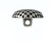 Mibo 8pcs Zinc Die Cast Shank Button - Half Ball with Checkered Pattern - 32L(20mm) - Antique Silver...