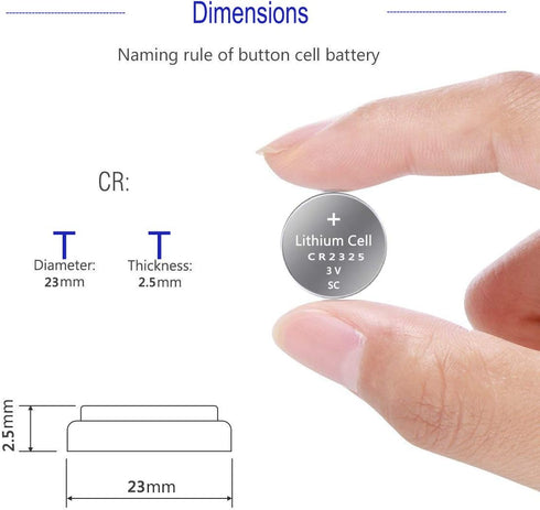 CR2325 3V Lithium Battery (10 - Pack)...
