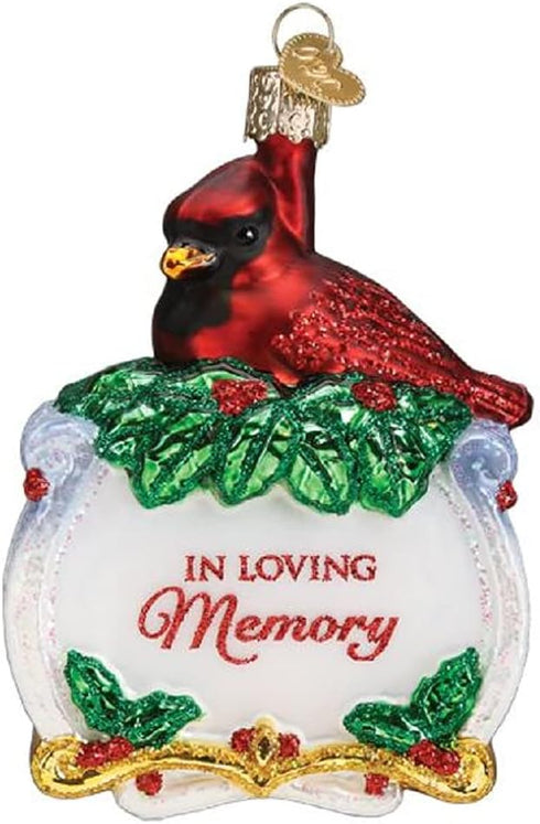Old World Christmas Ornaments Memorial Cardinal Glass Blown Ornaments for Christmas Tree...
