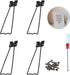Jersvimc 4Pcs Black Frame Easel Back Stand, Iron Picture Holder Stand Metal Photo Easel Stand Cardboard Easel Backs with Screwdriver and Screws fo...