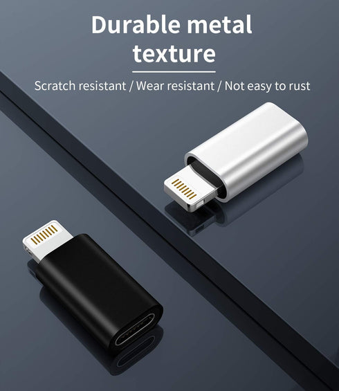 3Pack,USB C to Lightning Adapter,USB-C Female to Lightning Male Adapter,Lightning to USB C,USBC Charging Cable Charger Adaptor for Apple iPhone 12...