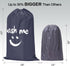 HOMEST XL Wash Me Travel Laundry Bag, Dirty Clothes Organizer, Large Enough to Hold 4 Loads of Garments, Easy Fit a Hamper or Clothing Basket, Gre...