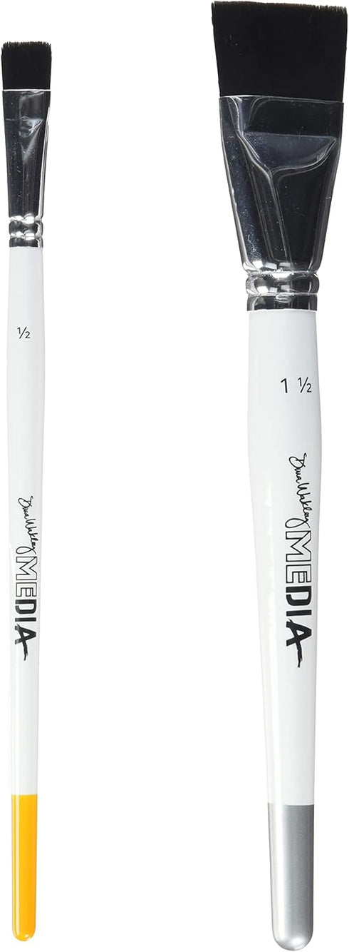 Dina Wakley Media MEDIA BRUSHES 2/PKG 1.5" & .5"...