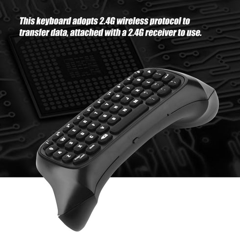 FOSA Keyboard, Chatpad Message Mini Game Keyboard 2.4G Receiver Keypad Chat Keyboard with Audio/Headset Jack for Game Controller Gamepad...