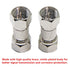 Male to Male Coax Connector, 2 Pack 75 Ohm F Type RG6 Coaxial Cable Adapter, Cable Extension Coupler for TV, Antenna, Splitter, Amplifier...