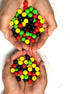 120 Pcs Silicone Rubber Beads Mixed Colors: 120 Beads + 5m Elastic Rope 12mm for Keychain, Bracelets, Necklaces. Green, Yellow, Red, Black. Reggae...