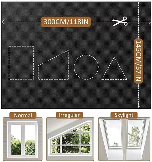 100% Bedroom Shading Curtain, DIY Portable Blinds, Non-Drilling Shading Blinds, Reusable Shading Curtains, Suitable for Baby Rooms, Bedrooms or Tr...