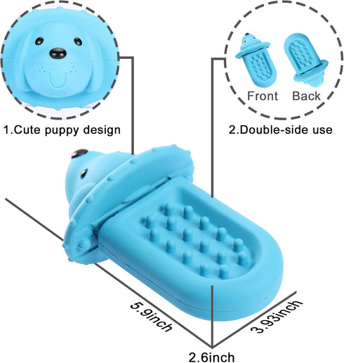 Dog Crate Training Tool Lick Toy for Dogs Training Behavior, Soft Rubber Crate Entertainment Toys Puppy Slow Feeder Pad, Peanut Butter Treat Dispe...